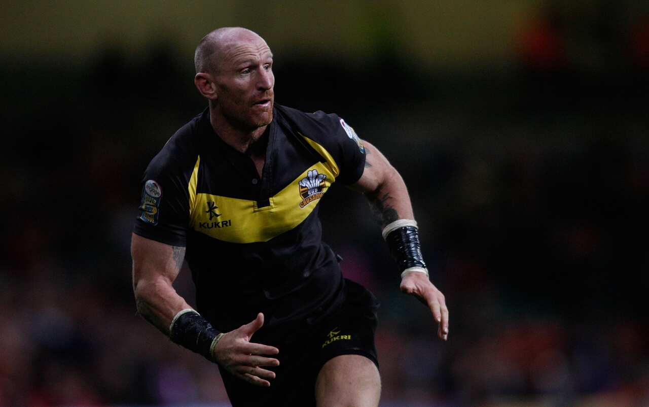 Gareth Thomas in action at Millennium Stadium in Cardiff, Wales.