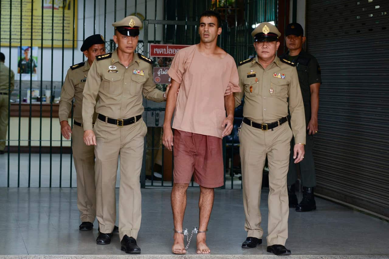 Hakeem Al-Araibi leaves Thailand's Criminal Court.