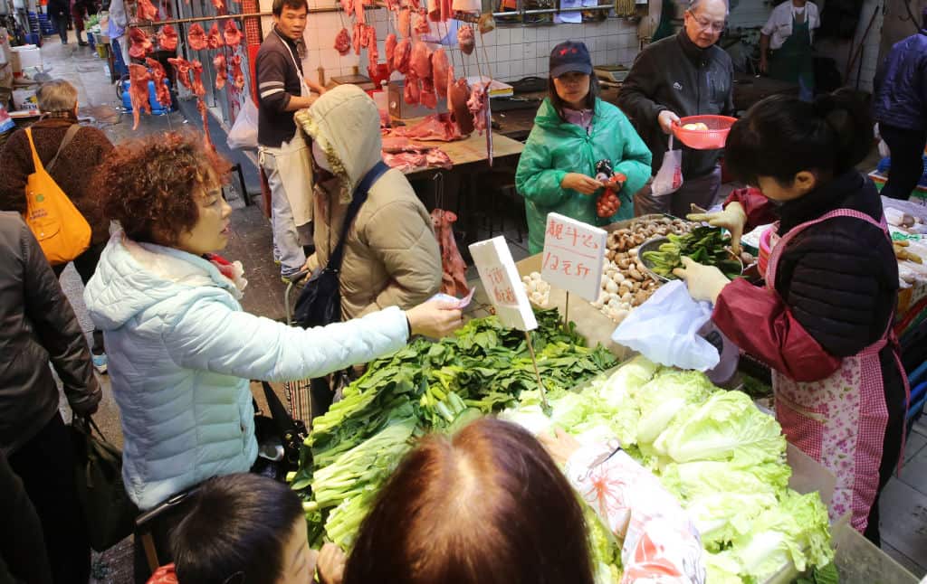A market in Yau Ma Tei 