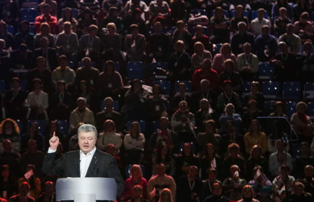 President Petro Poroshenko officially announces the start of his election campaign.