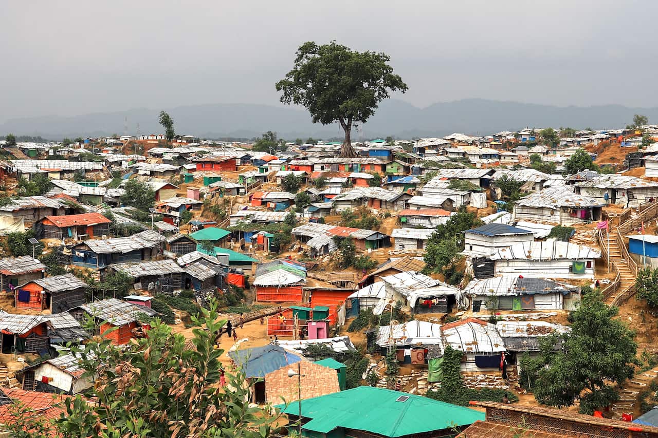 The Balukhali camp in Cox's Bazar Bangladesh.