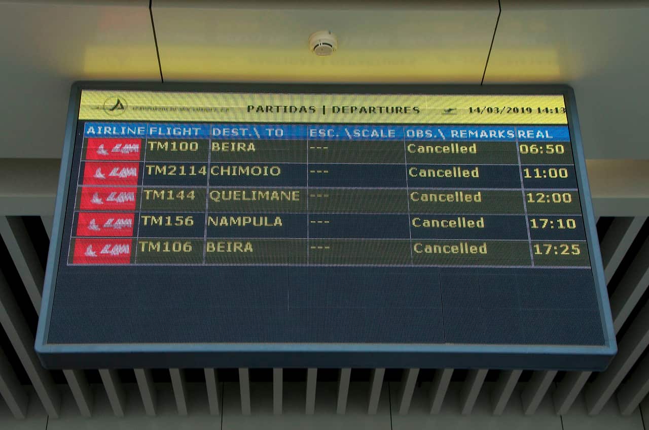 Several flights have been cancelled.