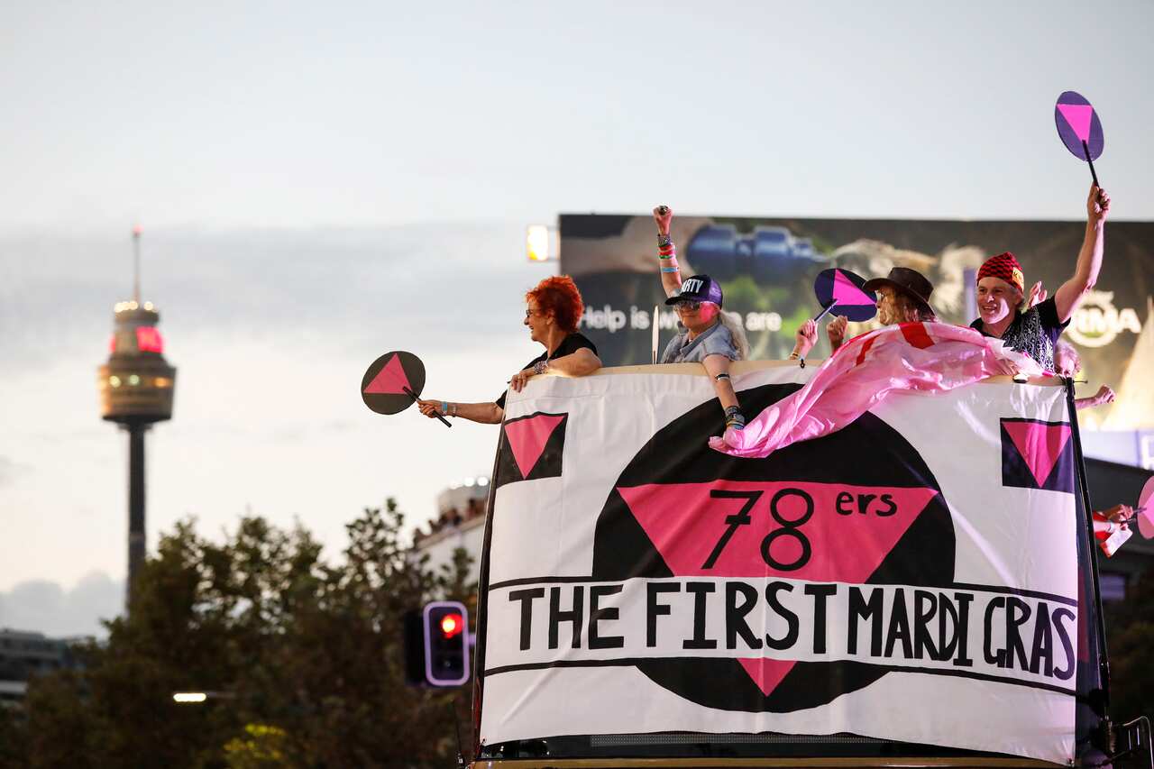 The 78ers and supports in last year's parade.