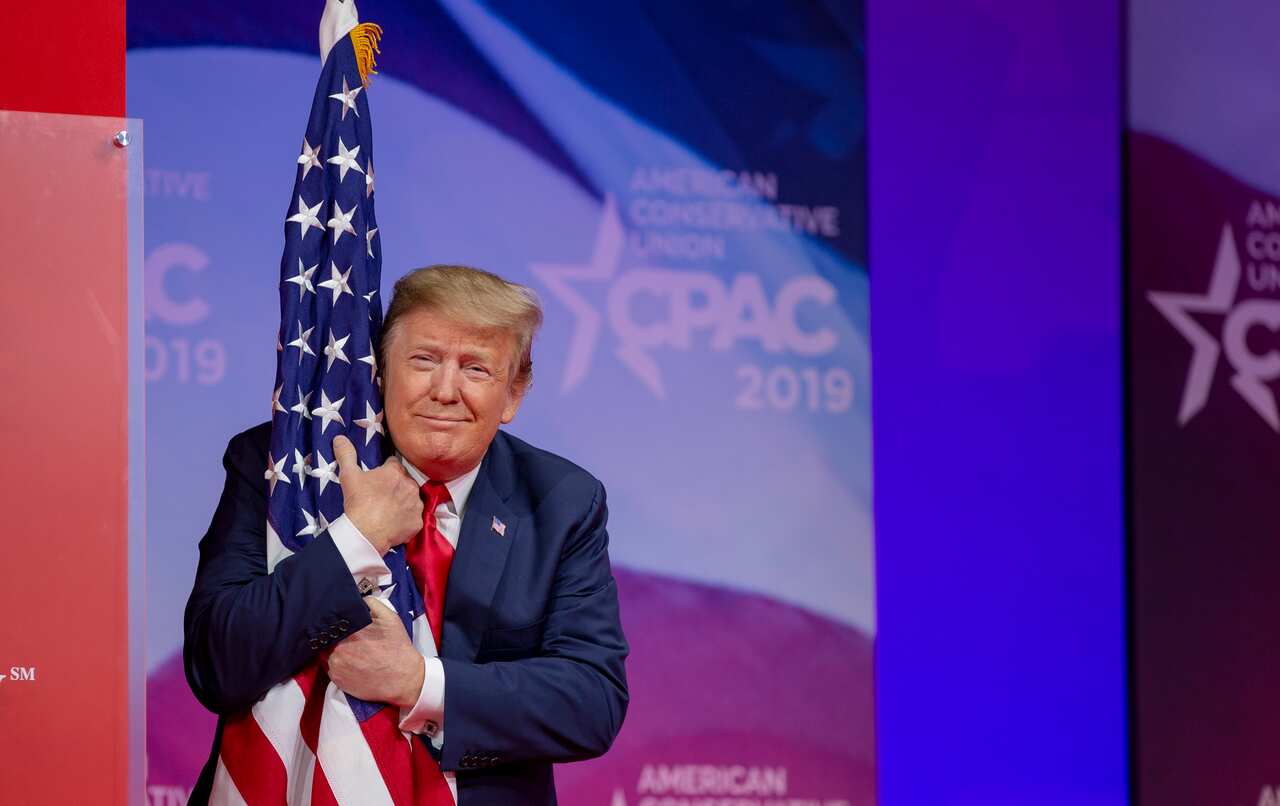 US President Donald Trump at CPAC 2019 earlier this year.