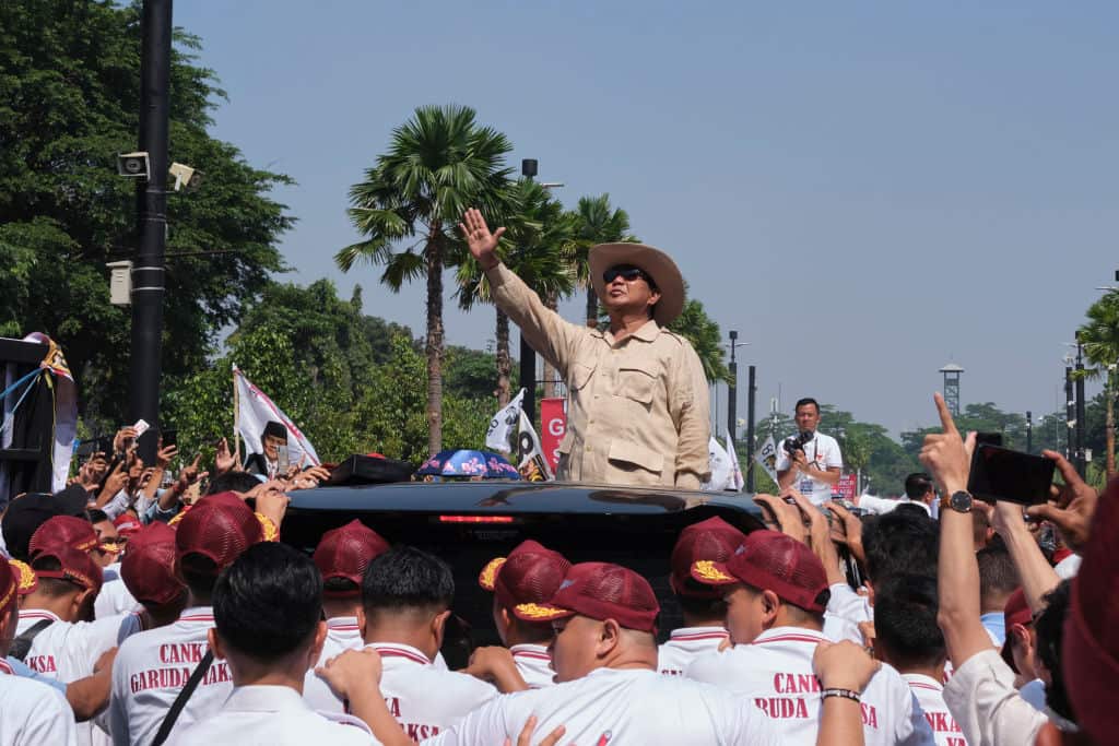 Prabowo Subianto campaigning