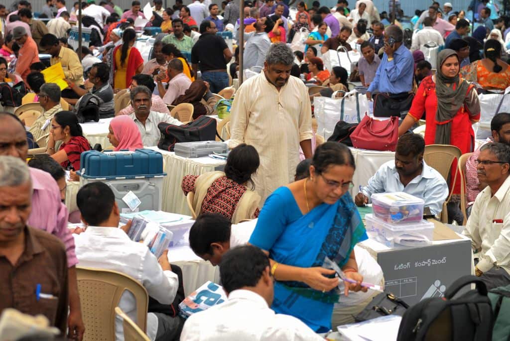 Indian election officials