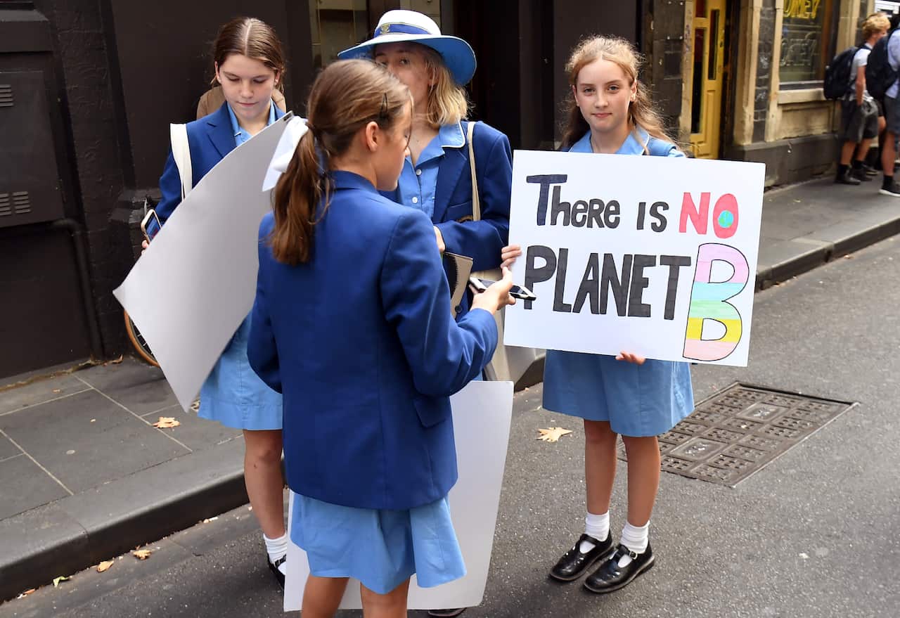 Climate protesters in Melbourne