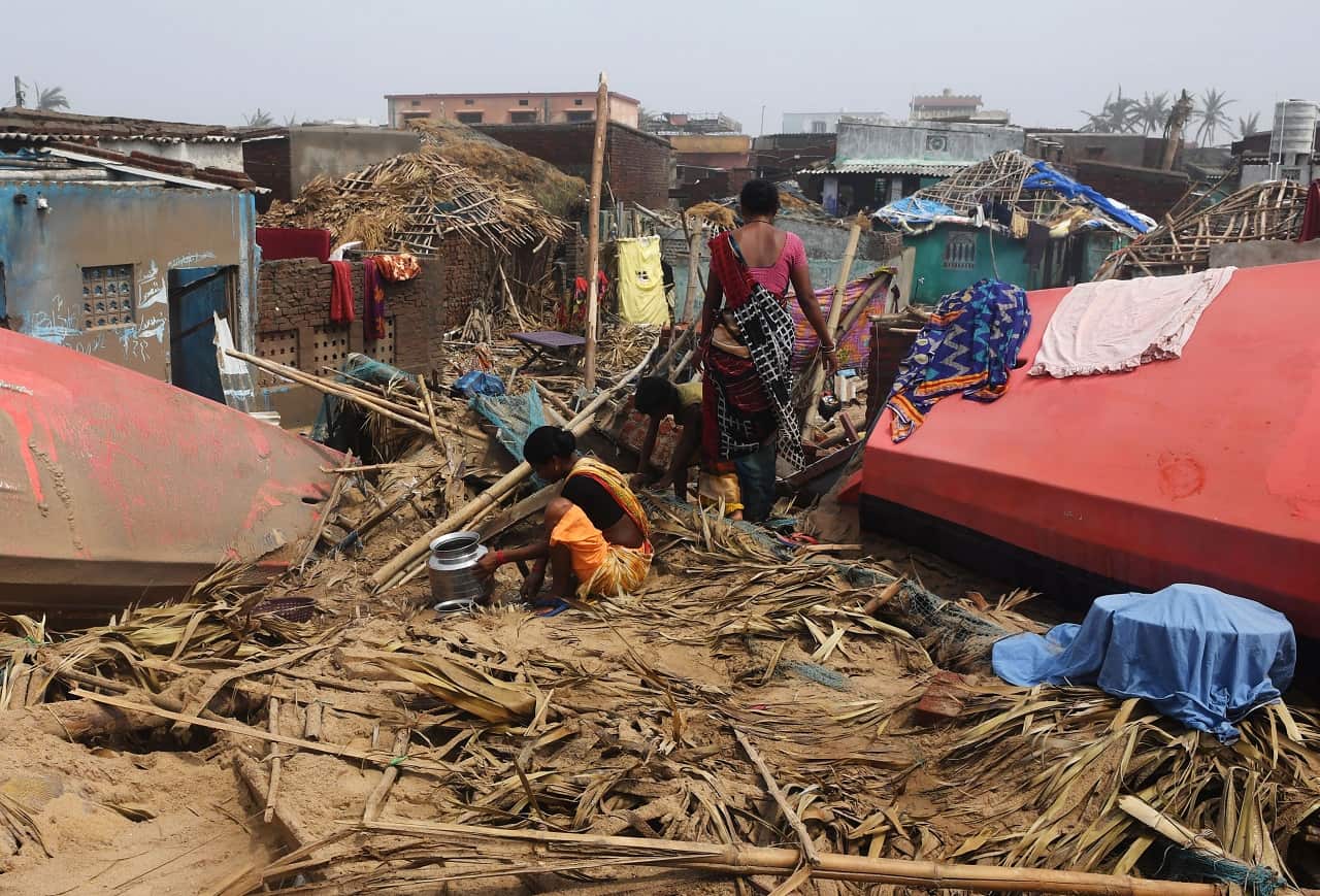 Damage from the cyclone. 