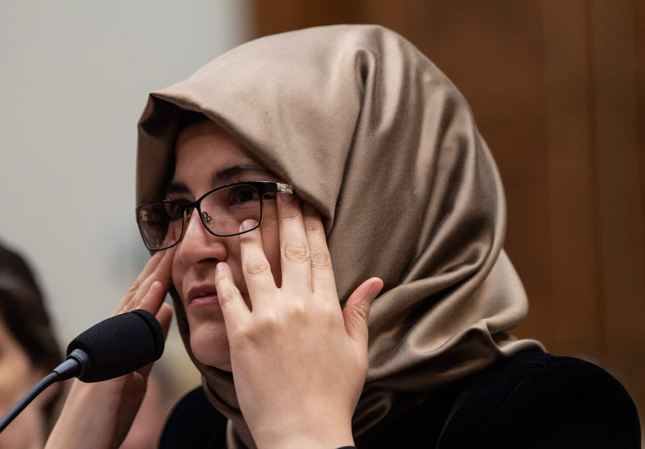 Hatice Cengiz, the fiancee of slain Saudi journalist Jamal Khashoggi.