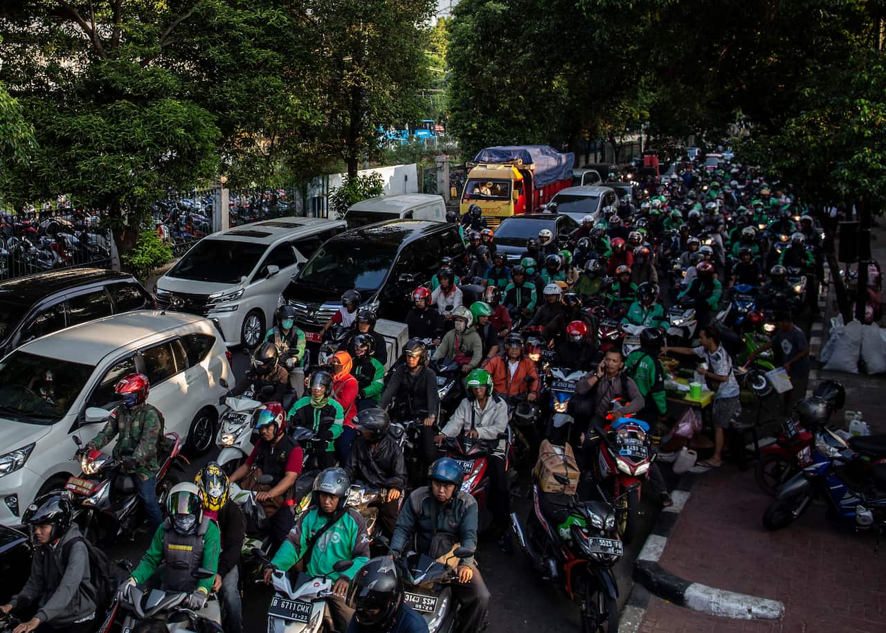 Traffic in Jakarta.