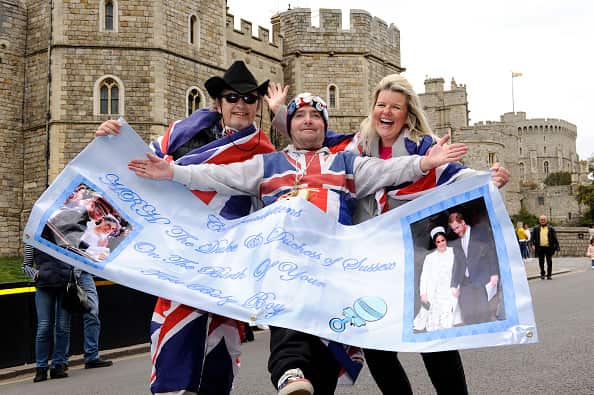 Scenes around Windsor Castle after the announcement of the birth of Meghan, Duchess of Sussex and Prince Harry, Duke of Sussex baby.