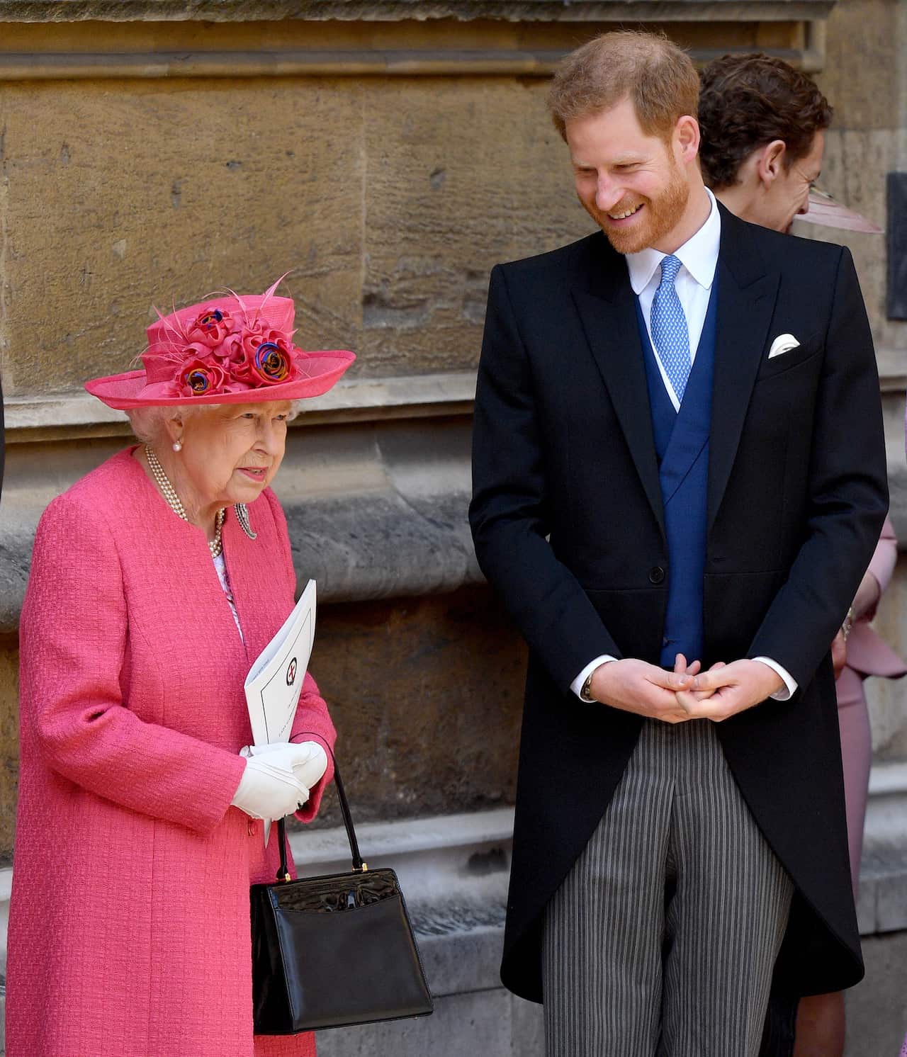 Queen Elizabeth II and her grandson, Harry. 