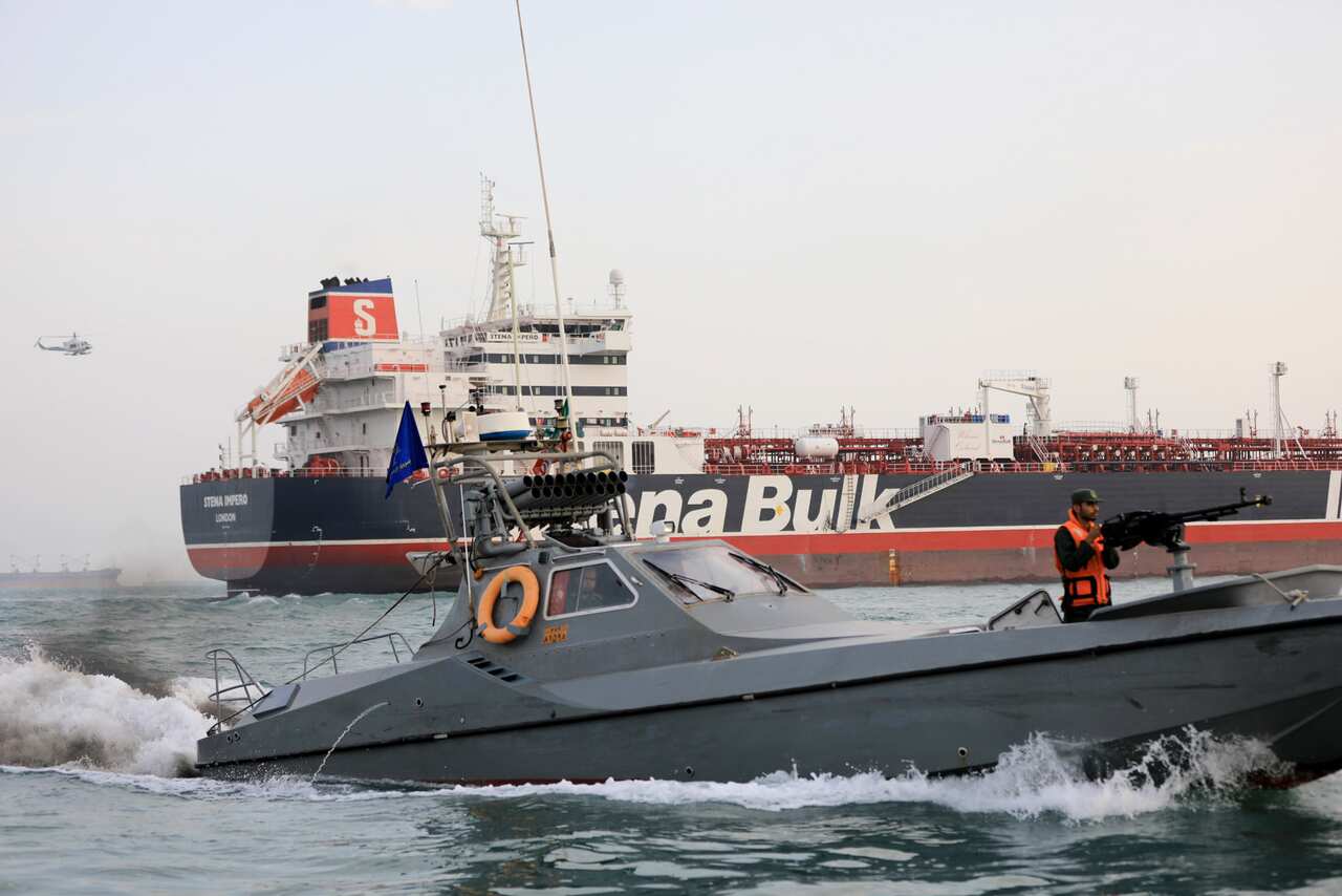 The UK-flagged tanker was seized by the Iranian Revolutionary Guard as it passed through the Strait of Hormuz, a vital regional shipping channel.