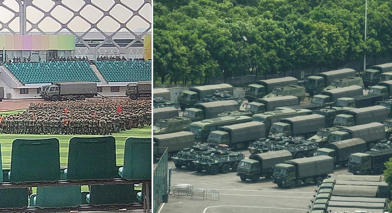 Images in and around Shenzhen Bay stadium on Thursday.