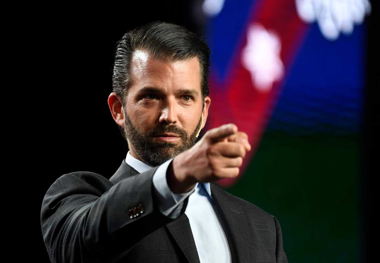 Donald Trump Jr. speaks at the Western Conservative Summit.