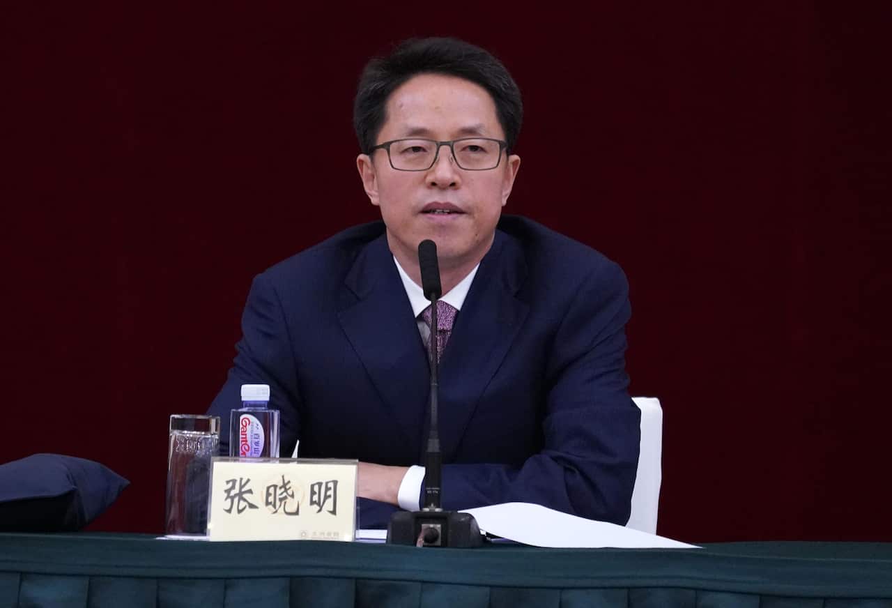 Zhang Xiaoming, director of the Hong Kong and Macao Affairs Office of the State Council, attends a meeting that focuses on the current situation in Hong Kong.