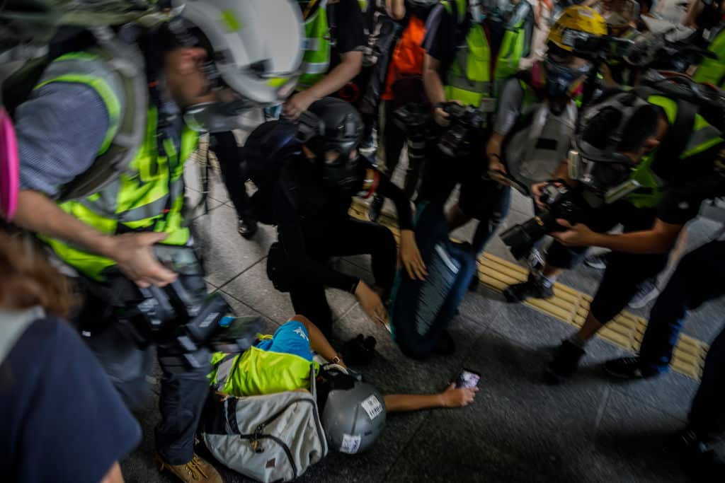 Anti-Government Protests Continue In Hong Kong Ahead of China National Day