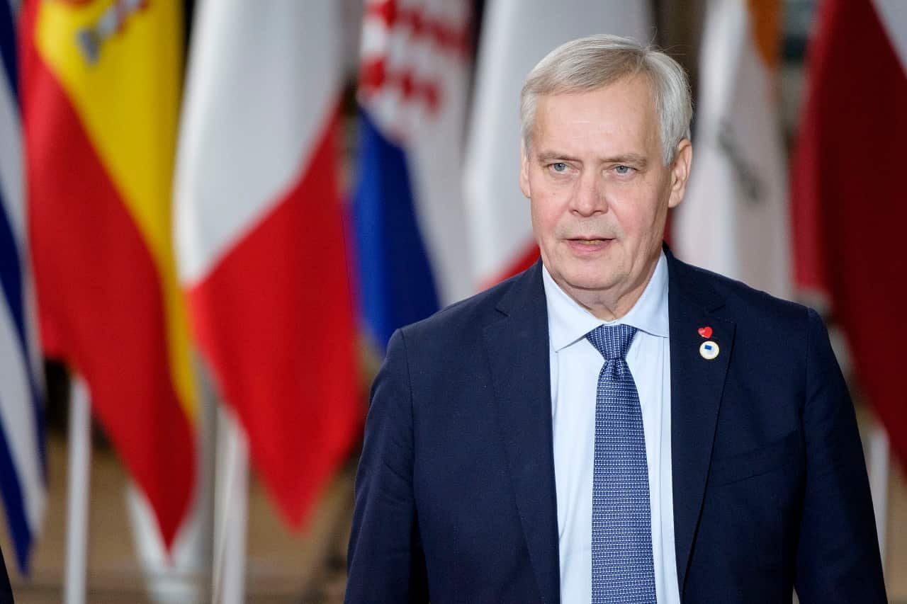 Outgoing leader Antti Rinne.