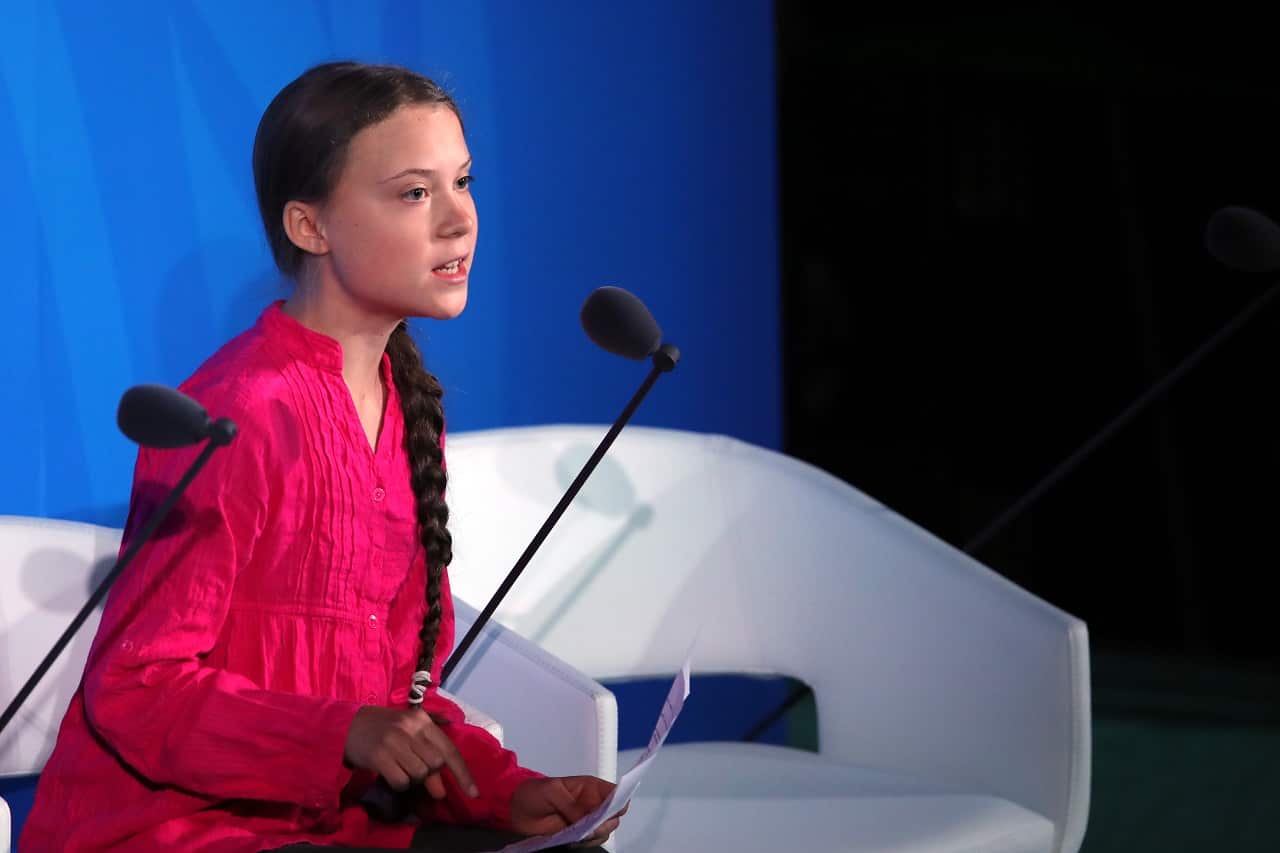 Greta Thunberg addresses world leaders at the UN.
