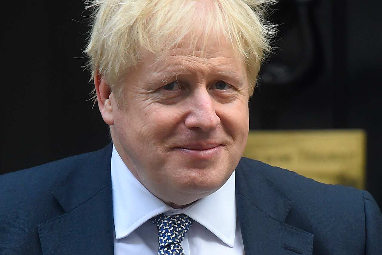 British Prime Minister Boris Johnson leaves 10 Downing Street.