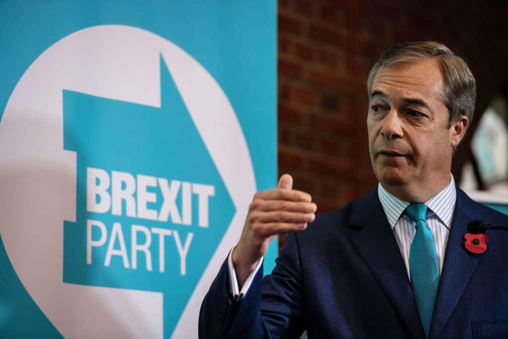 Leader of the Brexit Party, Nigel Farage.