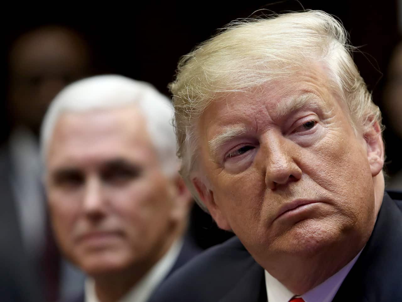 US President Donald Trump in the White House.