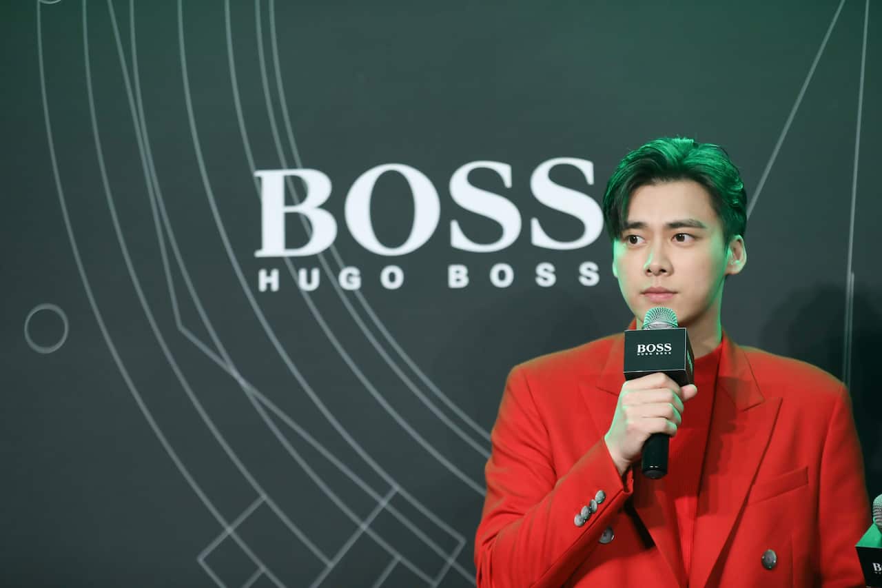 Actor Li Yifeng attends Hugo Boss event in Shanghai in October 2019.