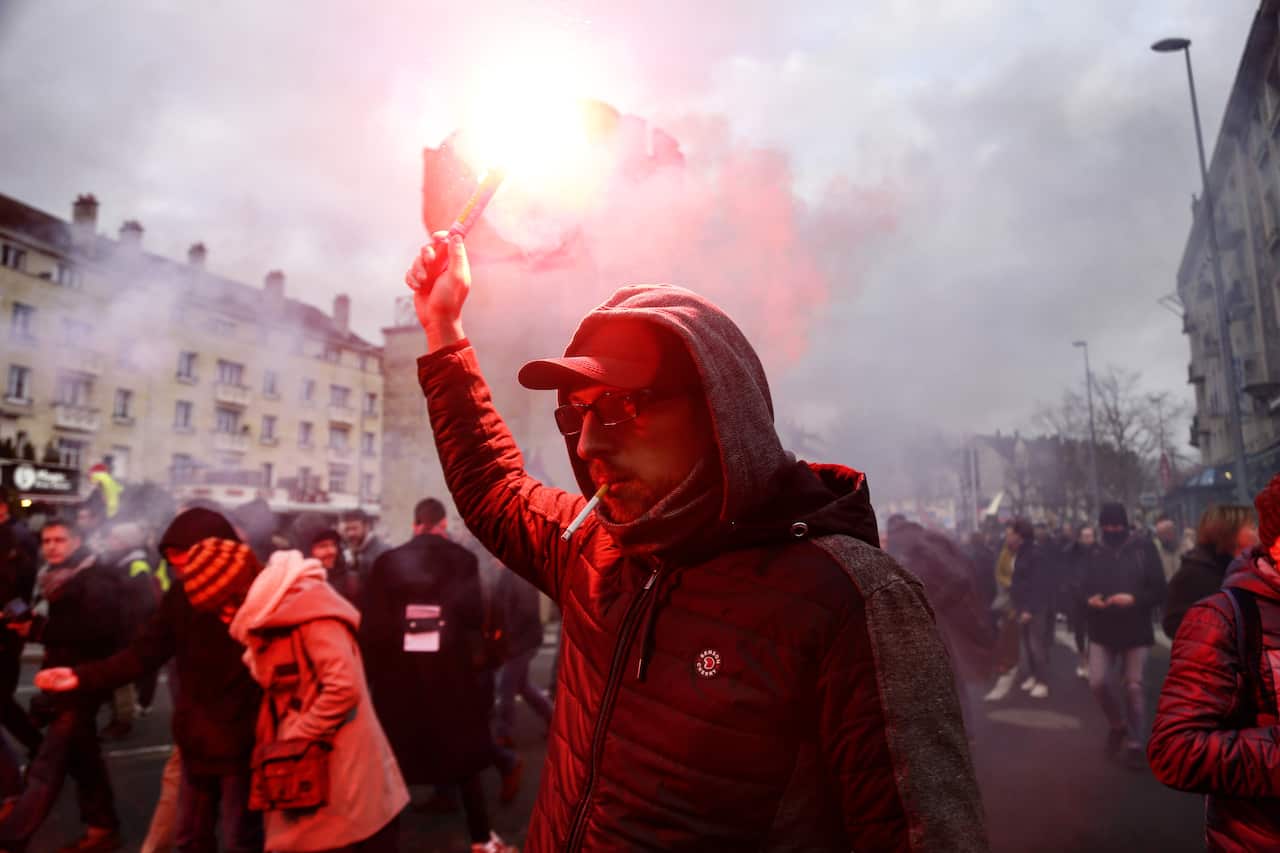 French authorities scrambled to make contingency plans ahead of the strike against pension overhauls.