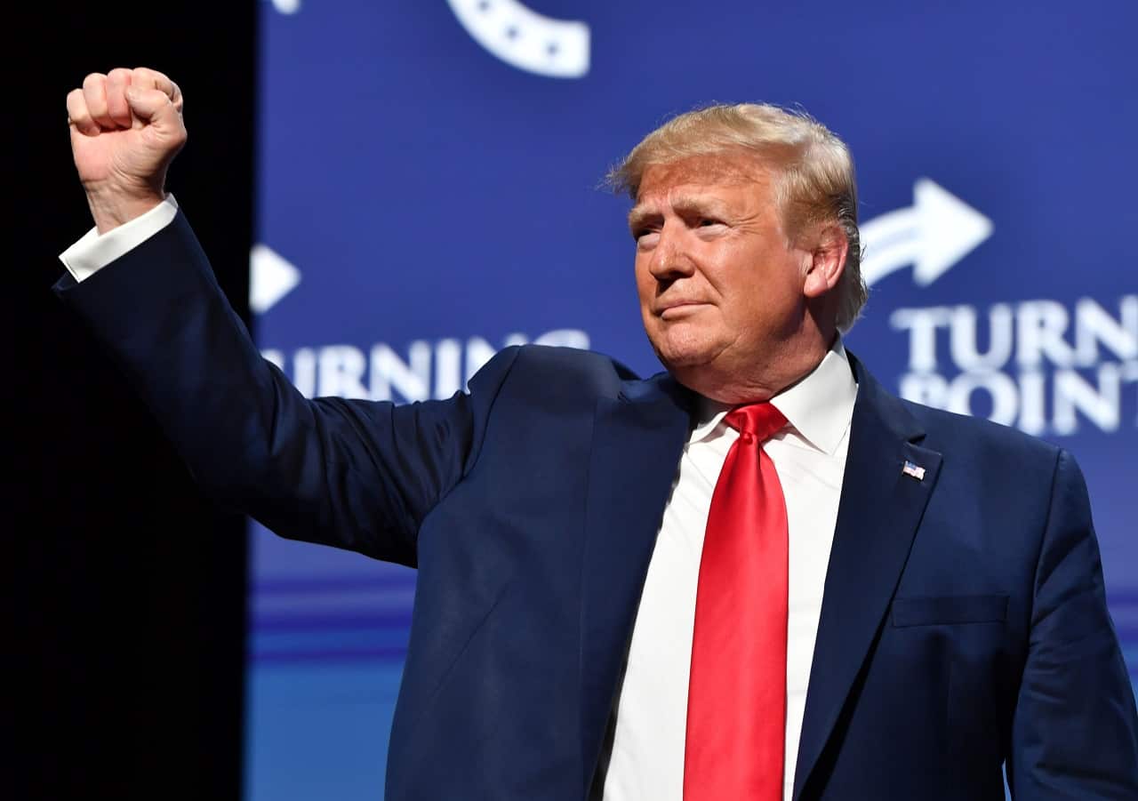 Donald Trump met with the Facebook chief in October last year. 