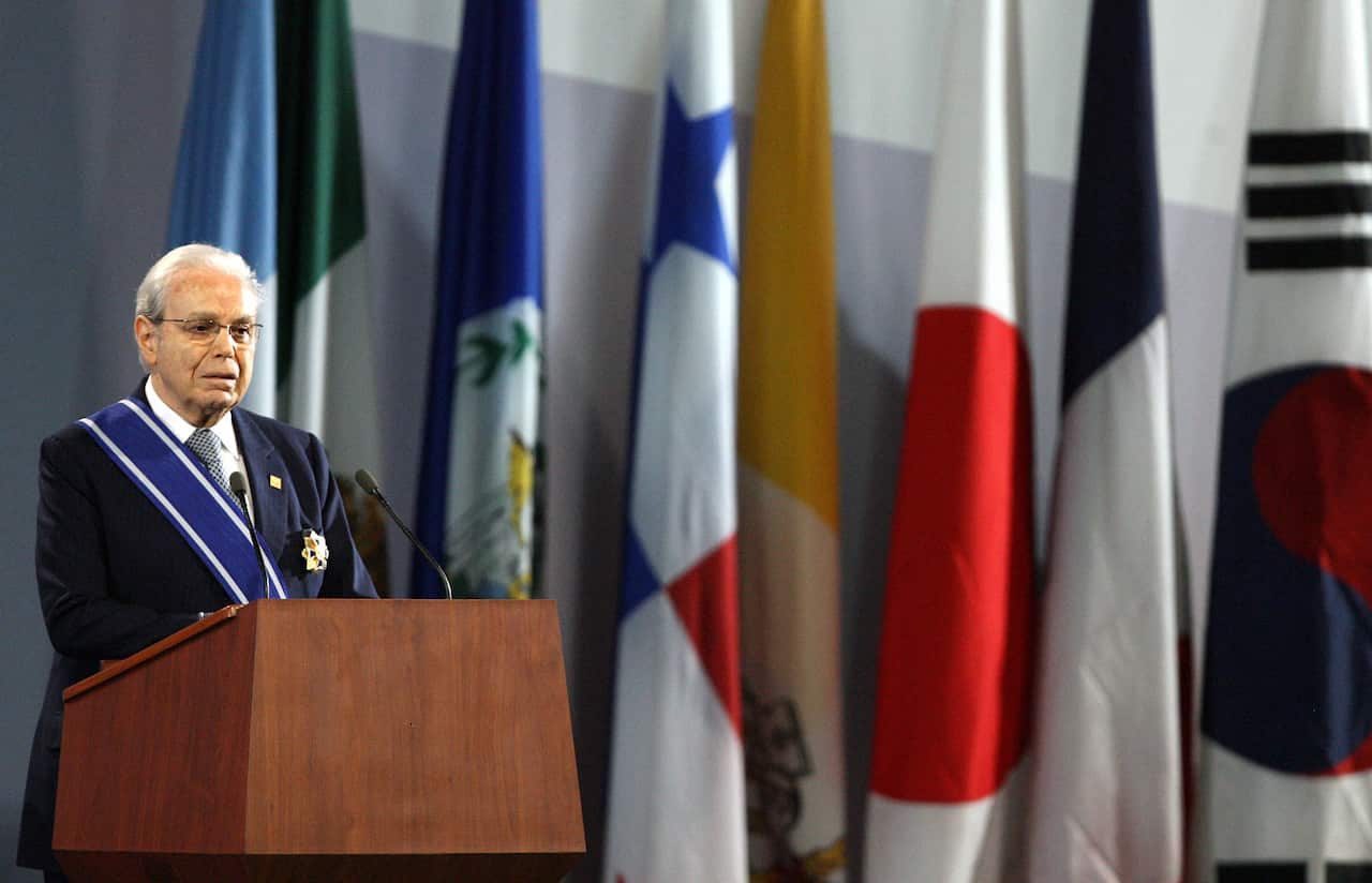Former UN General Secretary Javier Perez de Cuellar.