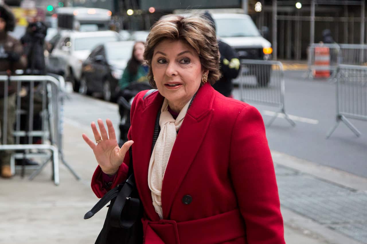 Gloria Allred arrives at the Manhattan courthouse for the Harvey Weinstein trial.