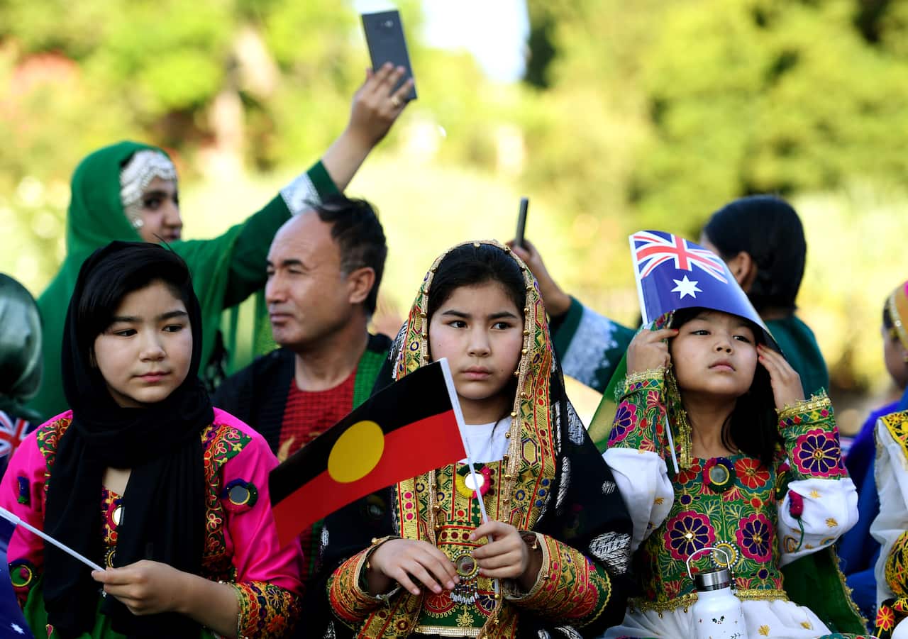 The Australia Day Parade in Adelaide.