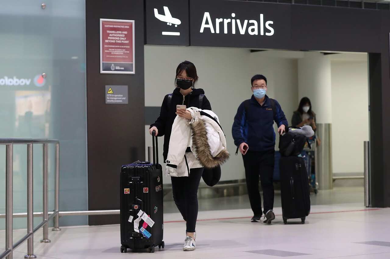 Passengers from a China Southern Airlines flight touch down in Australia last month.