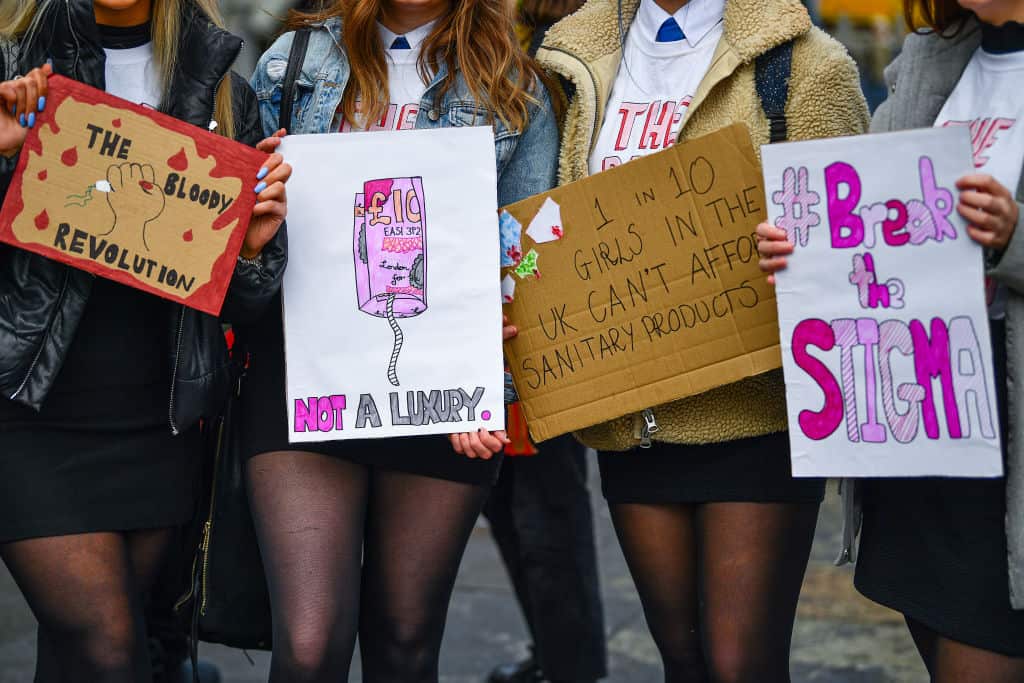 At present tampons, pads and some reusable products are funded in Scottish schools, colleges and universities.