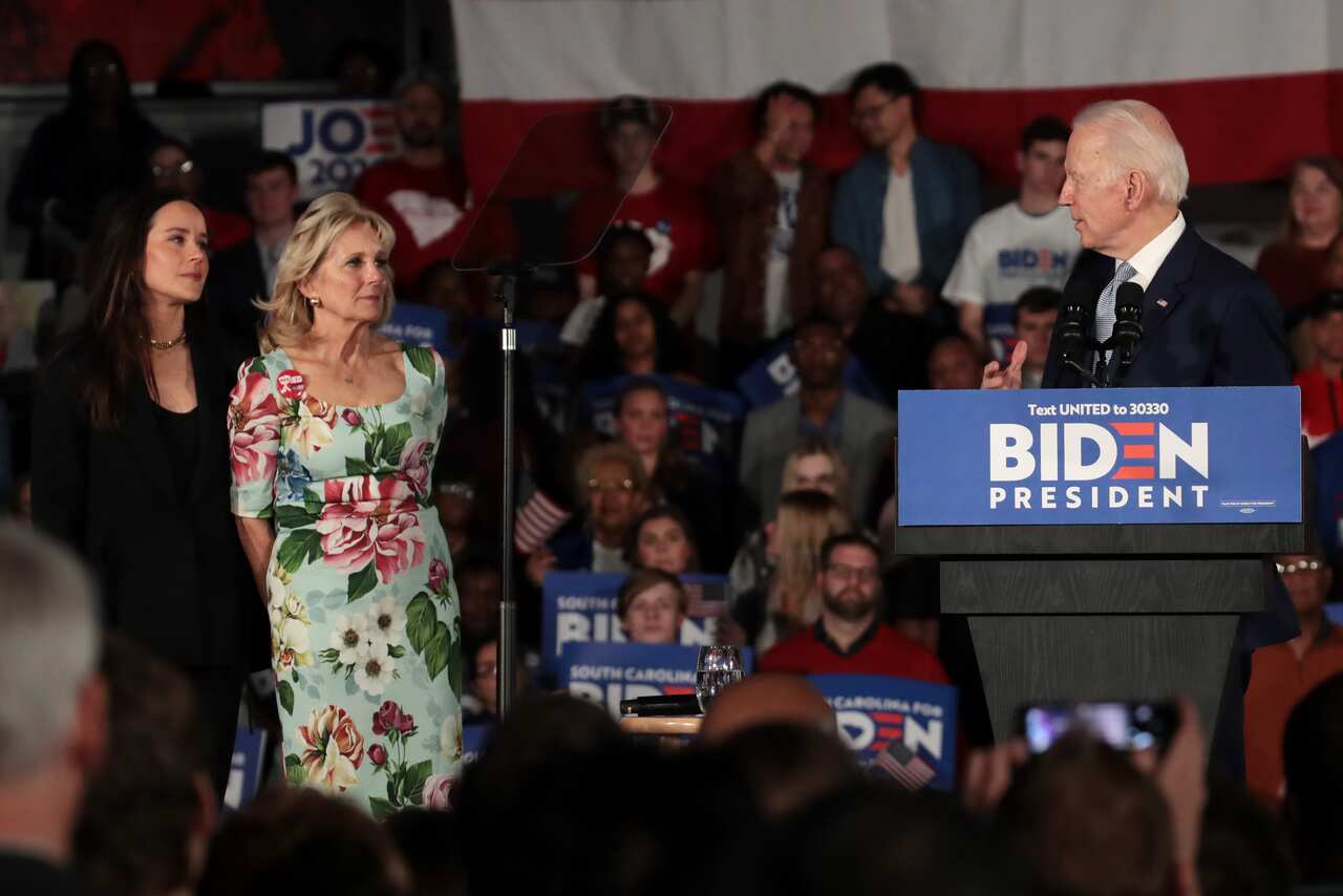 Joe Biden with wife Jill and daughter Ashley. 