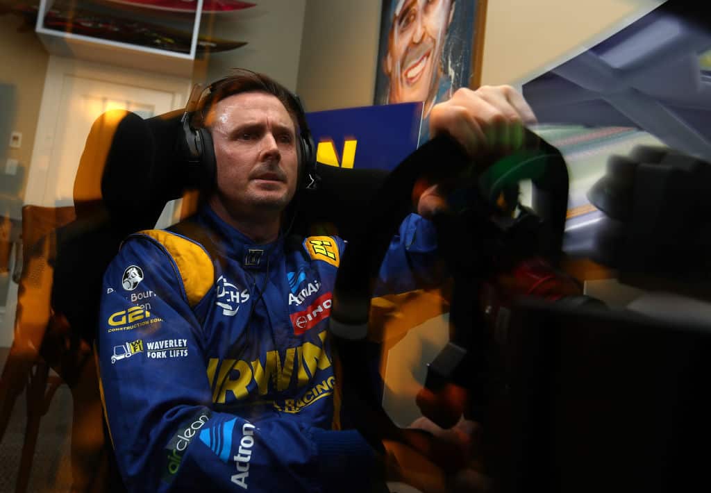 Australian Supercar driver Mark Winterbottom competes during round 1 of the Supercars All Stars Eseries