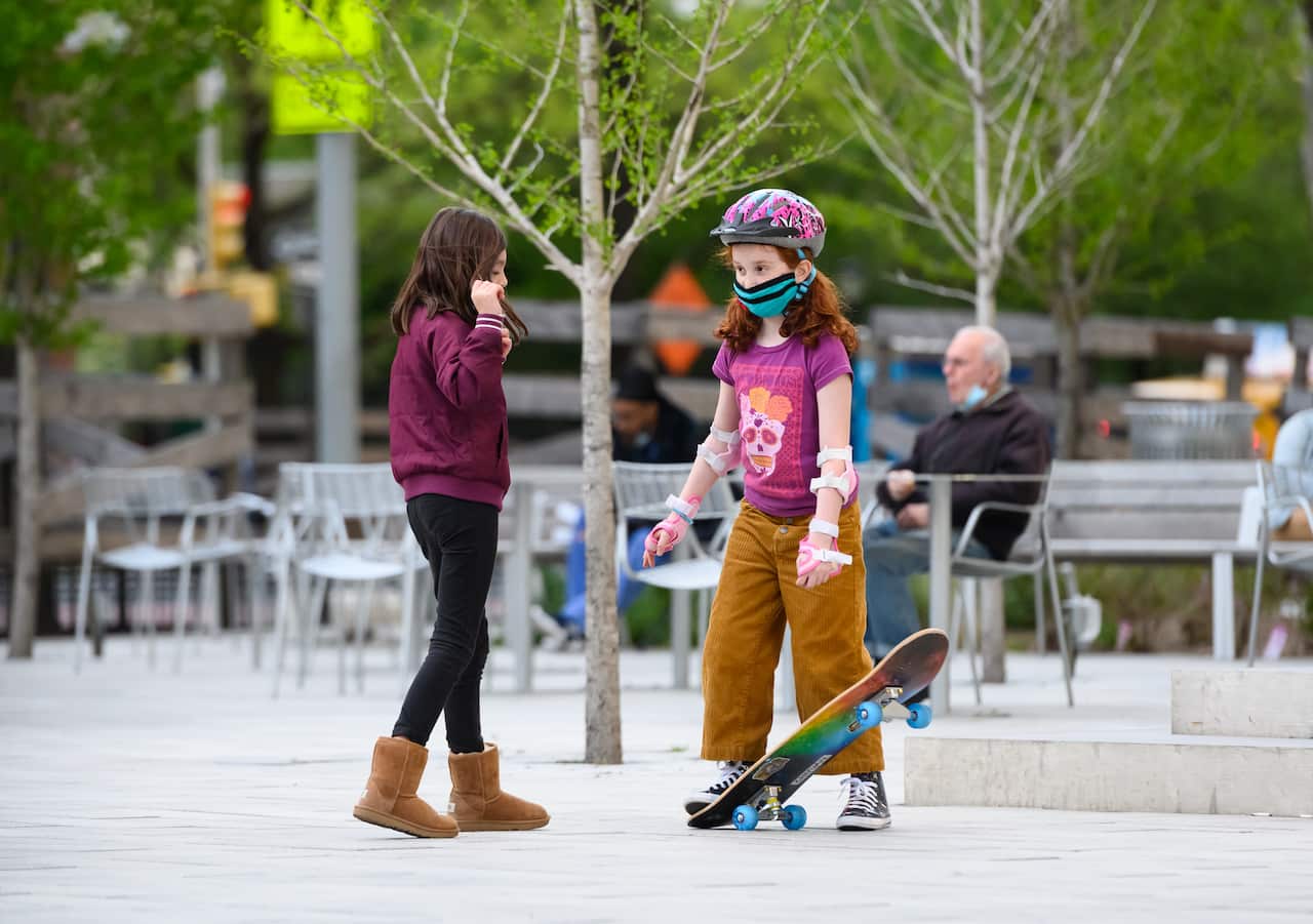 Children playing in a New York park.