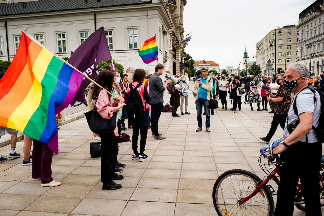 LGBT Community Protest Against President Andrzej Duda