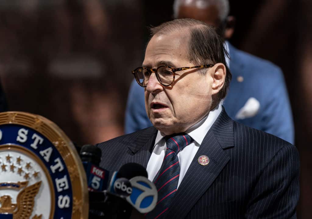 Congressman Jerry Nadler speaks at media briefing on 3rd