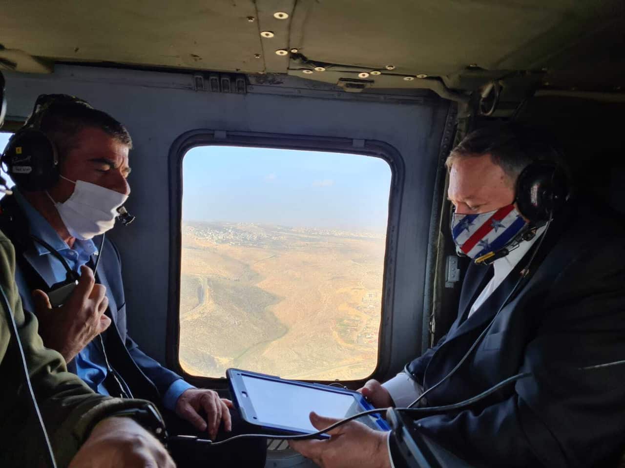 US Secretary of State Mike Pompeo visits Golan Heights.