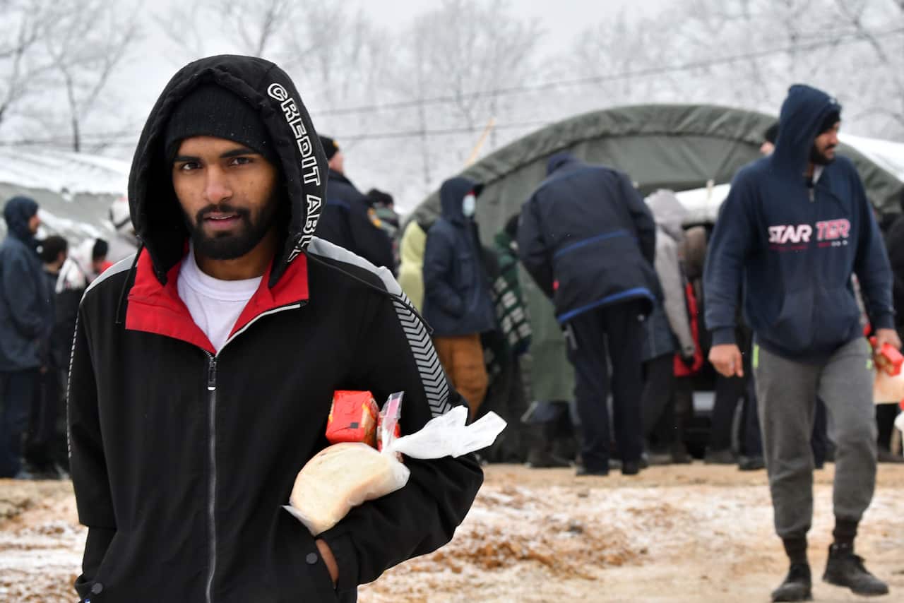 Hundreds of migrants in Bosnia are suffering from exposure to the cold.