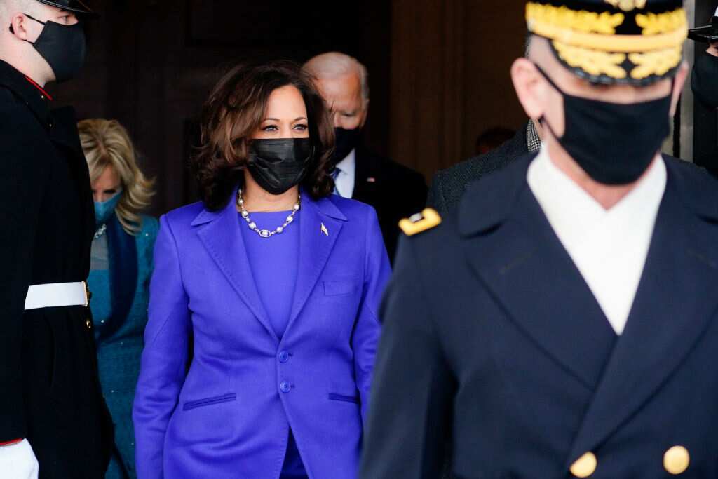 Vice President Kamala Harris, after the inauguration of President Joe Biden on 20 January,  2021 in Washington, DC. 