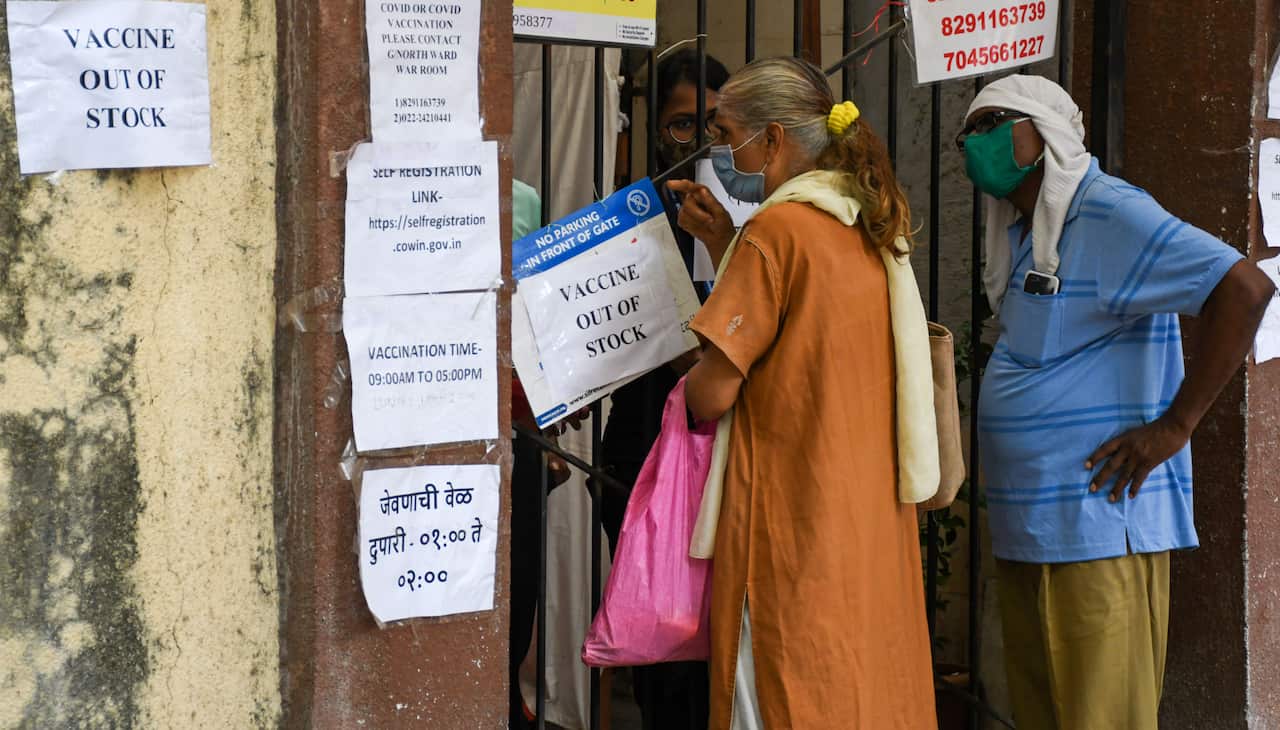 This vaccination centre in Mumbai is one of many across India that has stopped giving the vaccine to people due to a shortage, and as a result, people had to return back without getting their dosage.