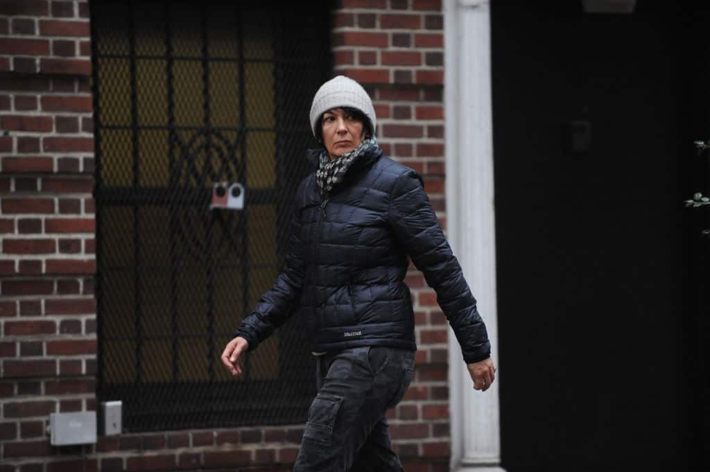 Picture of Ghislaine Maxwell outside her New York townhouse in 2015.