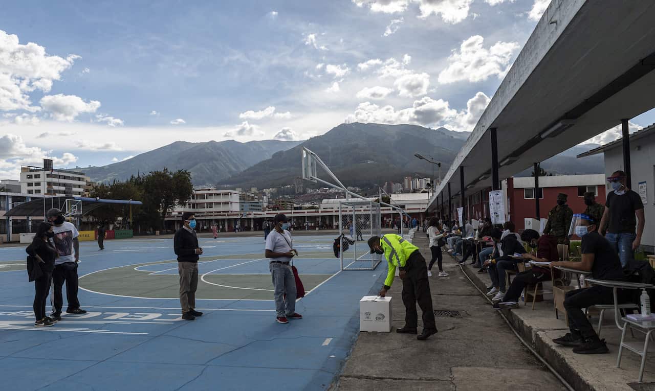 The second round of presidential election held in Quito, Ecuador on 11 April, 2021.