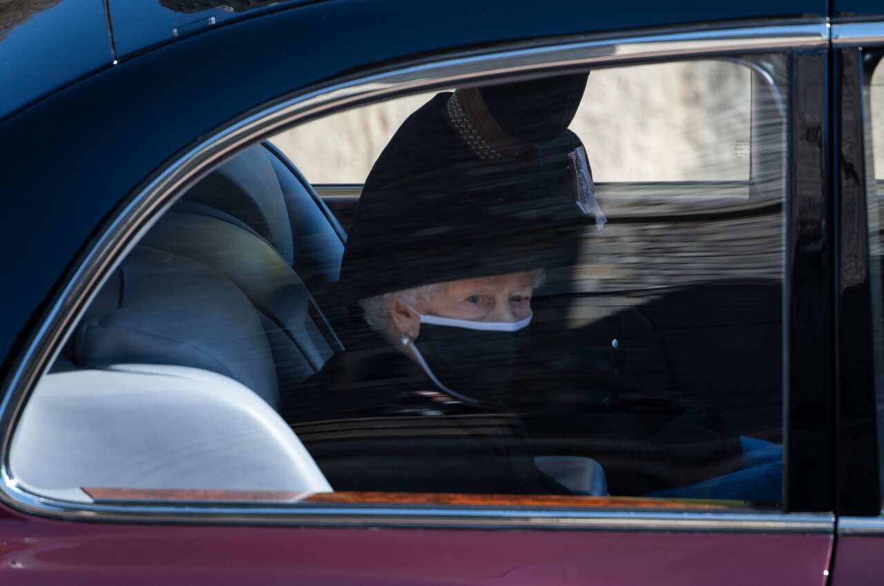 Queen Elizabeth II during the funeral of Prince Philip, Duke of Edinburgh.