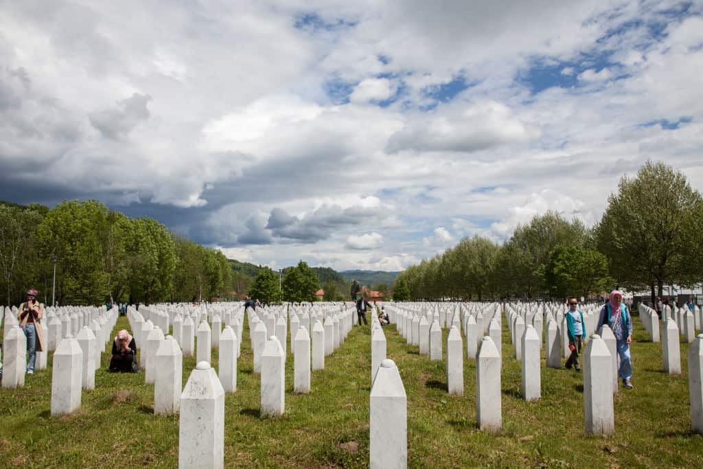 The Potocari memorial cemetery, just outside Srebrenica, Bosnia and Herzegovina.
