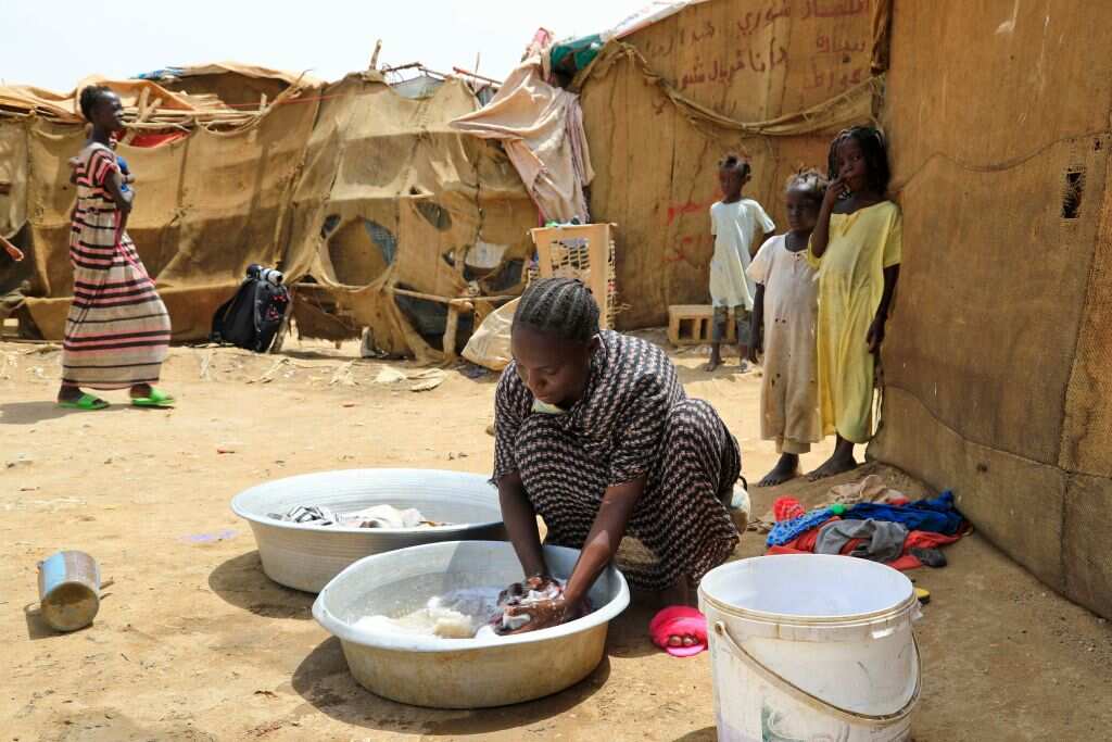 A South Sudanese refugee living at Sudan's al-Takamol camp on July 5, 2021.