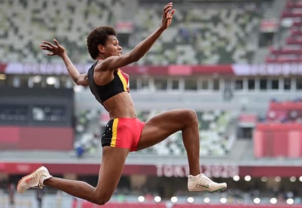 Rellie Kaputin competing in Tokyo. 