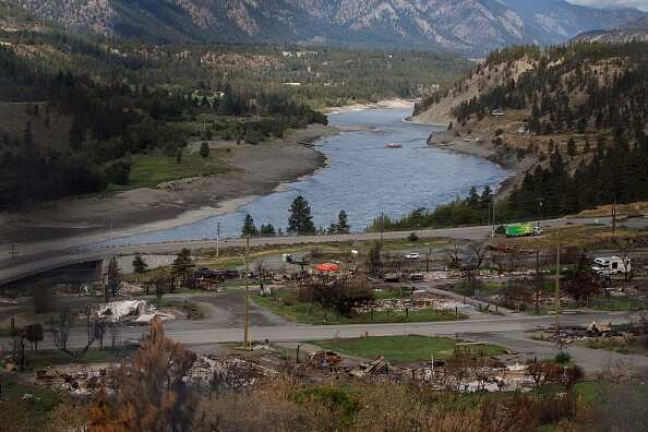 View of village of Lytton, British Columbia, after it was destroyed by fire in June.